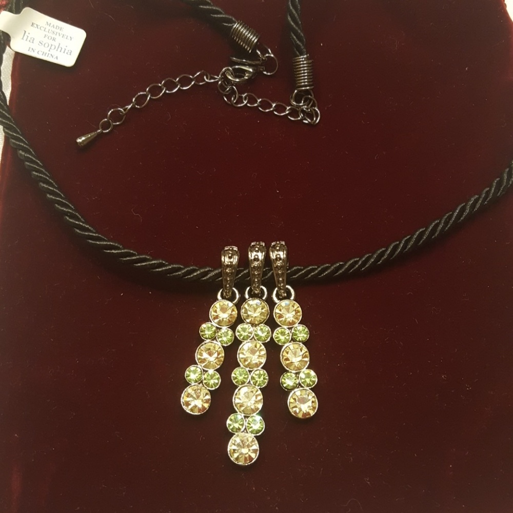 Lia Sophia Wicked Cut Crystal 16-19" necklace